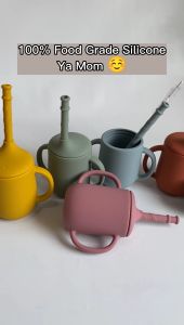 PERALATAN MAKAN BAYI / ANAK - GELAS SILIKON / SILICONE CUP PREMIUM FREE PEMBERSIH SEDOTAN