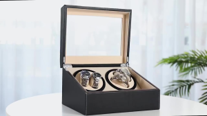 4+6 Automatic Watch Winder Box Mechanical Rotating Watches Storage Box Display Case Low noise electric double head meter shaker
