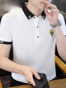 HENGYUANXIANG | High-End Polo Shirt Mens Summer Breathable Thin Short Sleeve T-Shirt Half Sleeve Shirt Turn-down Collar Body Tee Fashion Urban Style