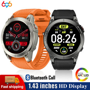 GPS Motion Trajectory Fitness Heart Rate 1.43" AMOLED HD Screen 400mAh Health Smartwatch Men Lady Blue Tooth Call Smart Watches