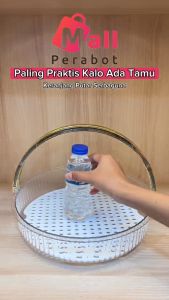 Mall Perabot | Keranjang Buah Kabu Putar Akrilik | Rak Kosmetik Estetik Tempat Make up Tray Aestetik | Rak Bumbu Nampan Buah Serbaguna