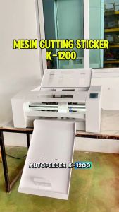 Grakitec Mesin Cutting Sticker Autofeeder K-1200 PROMAX Dual Holder / Two Blade Autocontour High Speed Presisi