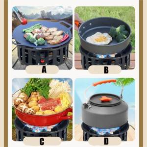 Portable Gas Stove Propane Butane Burner Outdoor Camping Stoves 21000W Firepower Cooking Burner Windproof Gas Stoves for Outdoor Hiking Picnic BBQ Cookware