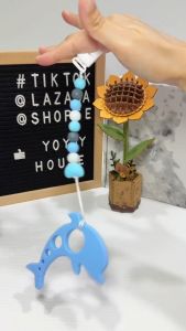 YOYOY Baby Silicone teether chain clip soft rattle toy love silicon rantai sangkut puting gigitan bayi yoyoy house
