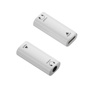 2pcs USB C to 3.5mm Audio Adapter Type-C Female to 3.5mm Male/Female Headphone Jack Converter For Laptop Headset Speaker