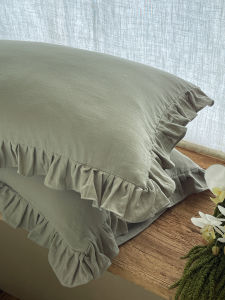 Tấm Lót Nệm Cotton Mềm Mại Kiểu Pháp Đôi Lớp Màu Trơn Một Mảnh Tấm Lót Nệm Cotton Một Mảnh Một Đôi Tấm Lót Nệm Cotton Thoải Mái