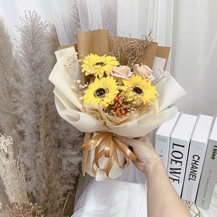 🔥🎓🌻【READY STOCK MALAYSIA】Soap Sunflower Bouquet | Graduation bouquet ...