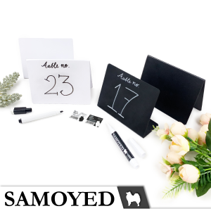 Papan Tulis Meja Kecil / Mini Serba Guna / Label Produk / Harga / Menu / Nomor Meja / Price Tag / Display / Reserved / Note Board / Blackboard / Whiteboard Samoyed NTBD-UC13