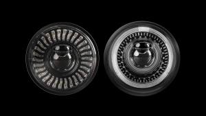 HL 5.75″ Round LED Headlight for Motorcycle LED Driving Light with White/Amber DRL+ Start-up Gradient for off-road use 12V 24V