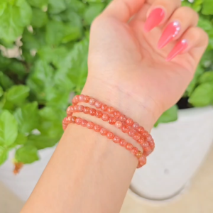Q2038 Chuỗi 3v Đá Mặt Trời Sunstone 5li cho Hỏa và Thổ - Phong Thuỷ TUDO