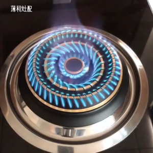 Gas Burner RingThickened gold-plated stainless steelburner cap&head household steel gas stove accessories Tahan lama