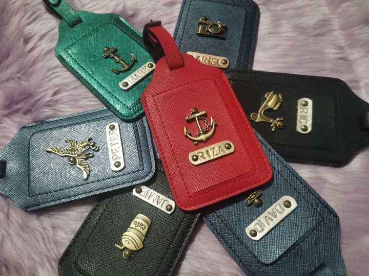 Personalized luggage tag (HighQuality Thailand leather) Lazada PH