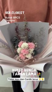 HER.FLORIST [GOMPIE] 8PCS Bunga Sabun & Bunga Kering