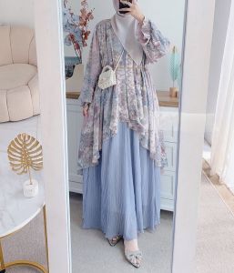 NEW ARRIVAL MAUDY DRESS PESTA ALODY MAXY BAHAN CERUTY TERBARU ADA TALI EMAS DI BAGIAN PINGGANG// DRESS PESTA MUSLIMAH TERLARIS