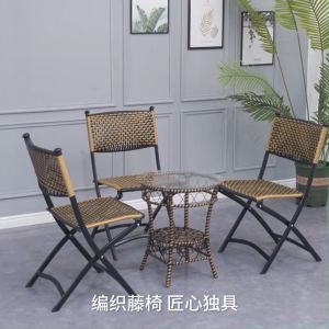 🔥สุดฮอต🔥ชุดโต๊ะเก้าอี้หวายเทียม PE สุดหรู เก้าอี้หวาย ชุดโต๊ะเก้าอี้ ชุดโต๊ะกาแฟกลางแจ้ง  เฟอร์นิเจอร์หวายกลางแจ้ง เฟอร์นิเจอร์หวายทนทาน กันแดดกันฝน ดีไซน์ทันสมัย เหมาะสำหรับสวน ระเบียง หรือพื้นที่กลางแจ้ง