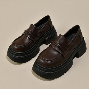 รองเท้าส้นหนาสไตล์อังกฤษสำหรับผู้หญิง ฤดูใบไม้ผลิ 2025 รองเท้า Mary Janes สไตล์ JK แบบสวมสบาย รองเท้าแฟชั่นสำหรับผู้หญิง