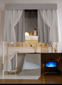 YANYANGTIAN | Strong Light-Blocking Thickened Coating-Free Dormitory Bed Curtain