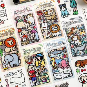 Gimue | Cute Cartoon Characters DIY Scrapbooking Stickers