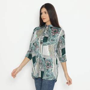 BSO11 - BATIK WANITA LENGAN PANJANG MODEL KEMEJA STYLE SILKY PREMIUM