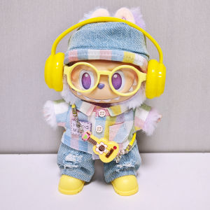 Labubu Dopaamine Handmade Clothes Set for Dolls 15-17cm Suitable for First Second Third Generation Cotton Toy Doll Outfits