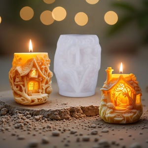 Tree House Silicone Candle Mold DIY Forest House Aromatherapy Soap Ornament Craft Gypsum Mold Home Decor Christmas Gift