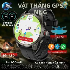Đồng Hồ Thông Minh Dành Cho Nam Với Đèn Pin Màn Hình AMOLED HD 466*466 GPS La Bàn Gọi Bluetooth Chống Nước 3ATM Thiết Bị Theo Dõi Thể Dục Dành Cho Android Và iOS