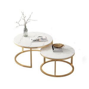 F&G โต๊ะโซฟา โต๊ะโซฟา โต๊ะกาแฟเรียบง่ายทันสมัย อพาร์ตเมนต์ขนาดเล็กที่สร้างสรรค์ ห้องนั่งเล่น โต๊ะกาแฟสําหรับครอบครัว 50+70CM