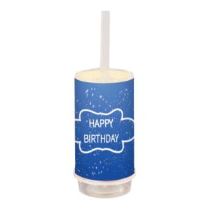 Blue Birthday Cake Decoration Boys Push Pop Sticker Adult Gift Cup Plugin Dessert Table Decor Festive Celebration Supplies