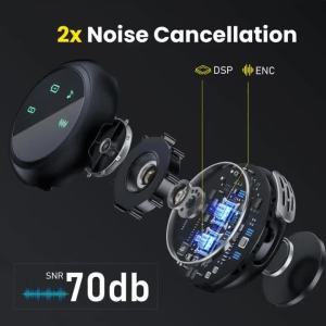 Micro Không Dây Lavalier 2 Trong 1 Dành Cho Thiết Bị iOS & Android Với Tính Năng Khử Tiếng Ồn & Hộp Sạc Micro Tụ Điện Đa Hướng Cho Video Trực Tiếp Và Vlog