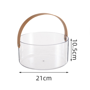 BibLio Multifunctional Plastic Fruit Basket or Ice Bucket Transparent Storage Bucket