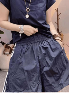 Fashionable Slimming Three-Strip Casual Pants Womens Loose Wide Leg Shorts Summer New Style High Waist Korean Version Shorts