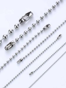 Fashionable 304 Stainless Steel Bead Chain Tag Chain Curtain round Wave Jewelry Accessories for Handbags Clothes And Decorations