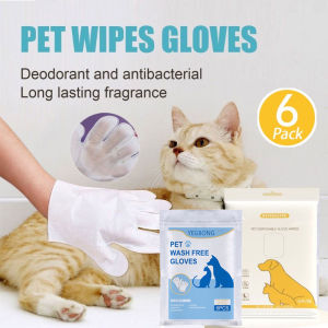Pet Dry Wash Gloves Cat Dog Grooming Wet Wipes Multipurpose Pet Spa Cleaning Wash Gloves