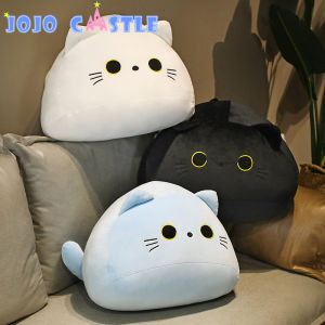 JOJO CASTLE 18/40/55cm Kawaii Black Cat Plush Toys Stuffed Soft Round Animal Cat Pillow Nap Cushion Creative Birthday Gift for Kids Children
