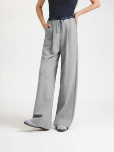 Hotwind | Slim Fit Wide Leg Womens Trousers Autumn New Striped Elastic Waist