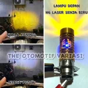 LAMPU DEPAN LED MOTOR H6 LASER & DC 12V 20W