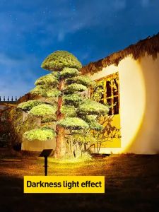 Solar Lawn Light Outdoor Lighting Landscape Spotlight IP67 WP Garden Lights 108Led Warm Light 3 Lighting Modes Intelligent Light Control Lawn Lights 180° Adjustable Security Suitable for Garden Courtyard Walkway Swimming Pool Balcony太阳能草坪灯