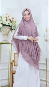 BISA COD! Hijab Instan Syari Jumbo Pet Antem Kode AFIKA Bahan Ceruty Babydoll by Ory AjeZas Collect