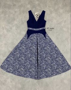 Blue Navy Woven Midi Dress | Gorgeous PIMNADACLOSET | Midi Dress, Woven, Blue Navy, Gorgeous