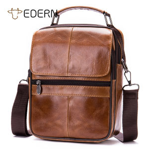 EDERN กระเป๋าสะพายหนังแท้ สำหรับกระเป๋าเมส ผู้ชาย กระเป๋าถือนักออกแบบชาย และกระเป๋าสะพายข้างใบเล็ก