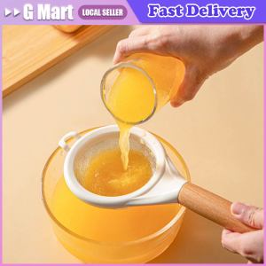 Wooden Handle Sieve Stainless Steel Fine Mesh Flour Sifter Colander Sugar Cocoa Powder Flour Colander Hand-held