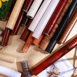 Self-adhesive Wallpaper Waterproof Wood Grain Sticker for Furniture Renovation Kitchen Table Cabinet Repair  Wallpaper 60cm*1m