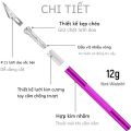 1 Bộ Dao Thủ Công Với 11 Lưỡi Dao Exacto Bằng Thép Không Gỉ Và Thước Kẻ Thép 15CM - Bộ Dao Đa Năng Dùng Cho Nghệ Thuật Và Chế Tác Gỗ. 