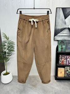 Fashionable Retro Solid Color Wide Leg Pants Mens Loose Straight Casual Long Trousers 2024 Trendy All-Match Sweatpants