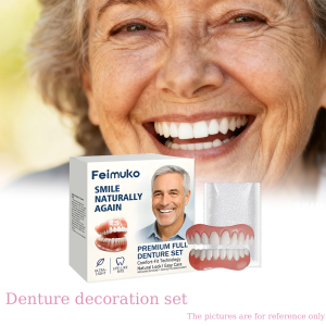 Feimuko Denture Modification Set Resin Comfortable Fit Natural Appearance Easy Care for Dental Prostheses