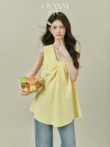 Áo Gile Váy Tuyệt Đẹp Màu Vàng Không Tay Thời Trang và Giúp Gọn Gàng