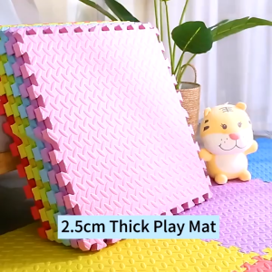 Thickness 2.5CM Baby Playmat 30*30CM Puzzle Mat Play Mat Soundproof Sponge Floor Mat 2.5cm Thick Interlocking Foam Floor Tiles 30x30cm EVA Foam Play Mats for Babies and Toddles Puzzle