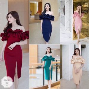 MF039 เดรสปาดไหล่ แต่งระบายอก ชายกระโปรงผ่าด้านหน้าเล็กน้อย งานเนื้อผ้าซาร่าซิปหลัง งานน่ารักมากๆ ขายดีสุดๆ ใส่ออกงาน ดูดีสุดๆๆ เนื้อผ้า ซาร่า สี กรม แดง ชมพู เขียว ครีม ขนาด รอบอก 32-35 รอบเอว 25-29 สะโพก 36-39 ยาว 35 นิ้ว