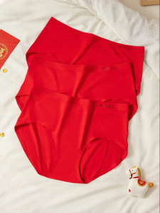 CYN | Red Middle Waist Panties Antibacterial Prolonged Crotch