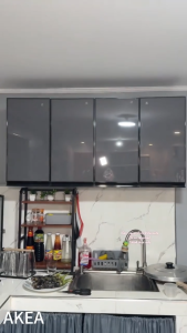 Aluminum Kitchen Cabinet Wall Anti Termite Glass Pantry Cabinet Hanging Cabinet For Kitchen Storage
